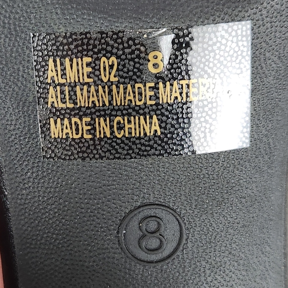 Charlotte Russe Black Sparkly Embellished ALMIE Heels Sandals Shoes Sz 8 - Picture 5 of 12